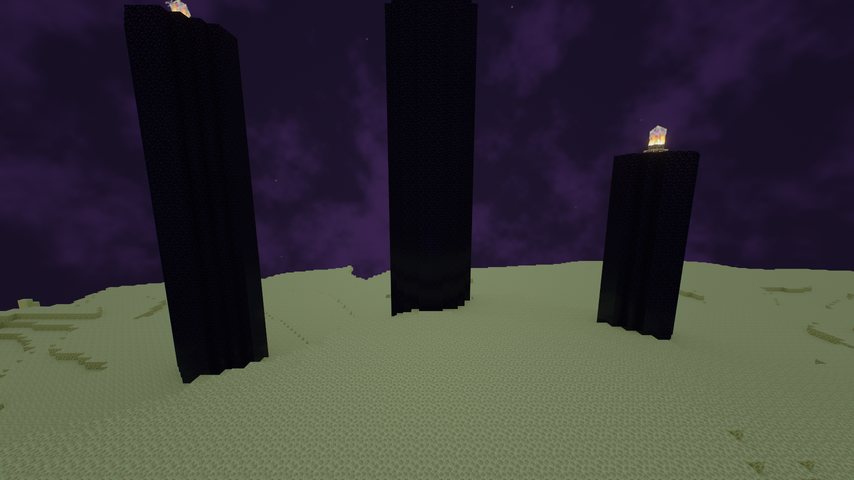 The End with its dark sky and purple light